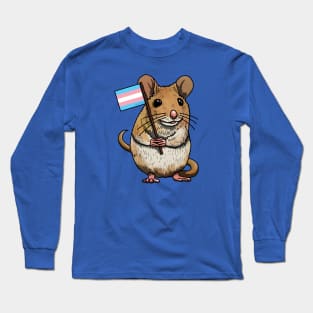 Mouse With Trans Flag Long Sleeve T-Shirt